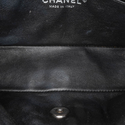 Chanel Mini Rectangular Classic Chevron Patent Single Flap Black