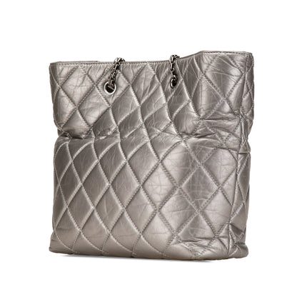 Chanel Reissue 2.55 Quilted Aged Calfskin Tote Silver