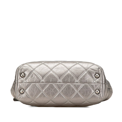 Chanel Reissue 2.55 Quilted Aged Calfskin Tote Silver