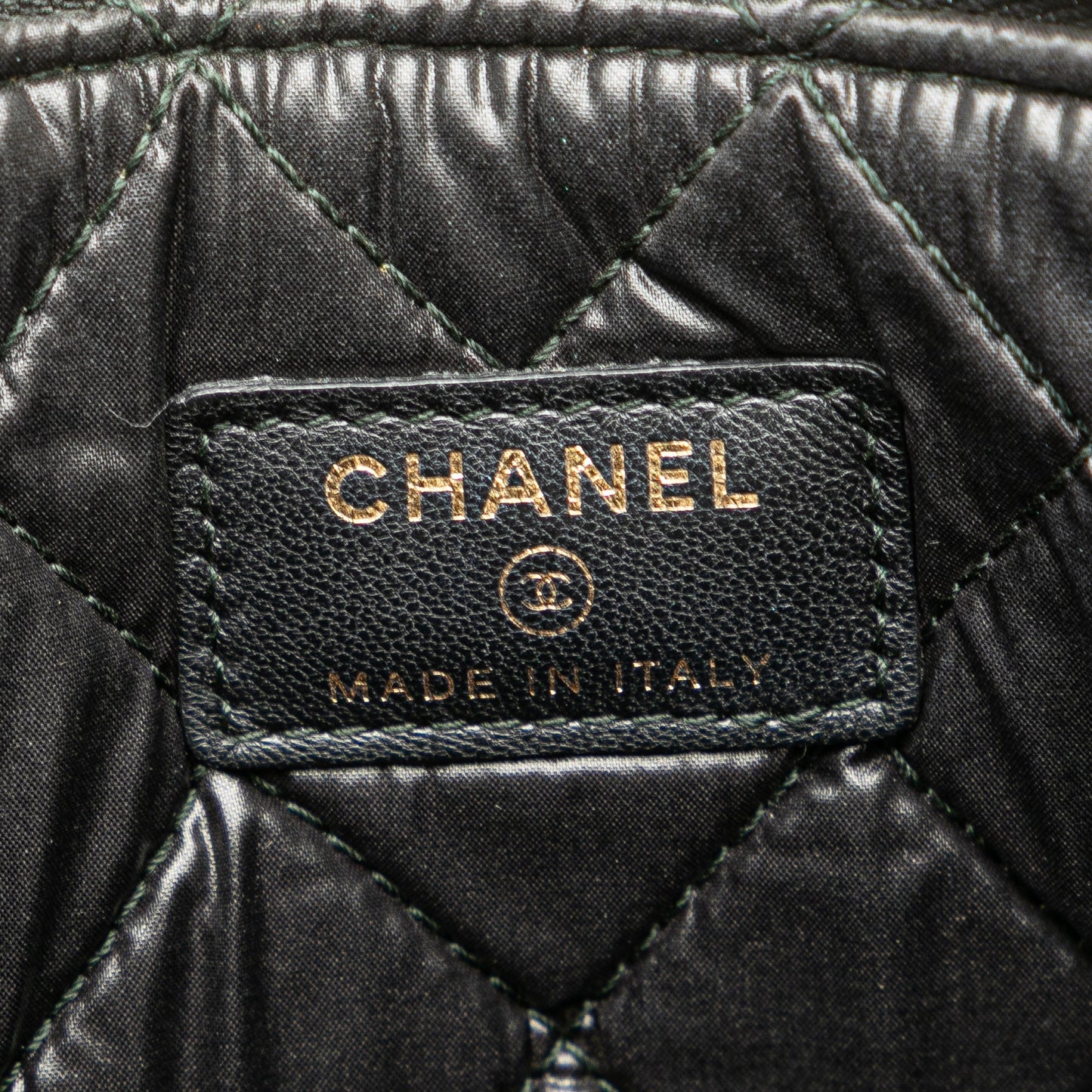 Chanel Medium Quilted Caviar Boy O Case Clutch Black