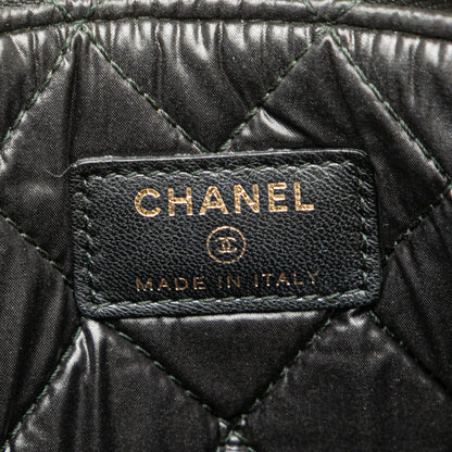 Chanel Medium Quilted Caviar Boy O Case Clutch Black