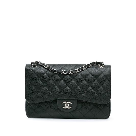Chanel Jumbo Classic Caviar Double Flap Black