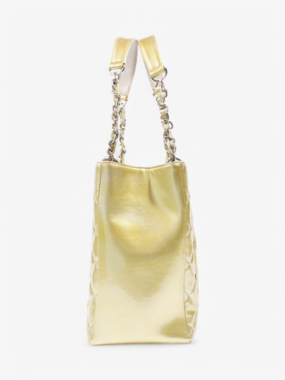 Chanel Grand Shopping Tote Light Gold Patent Leather