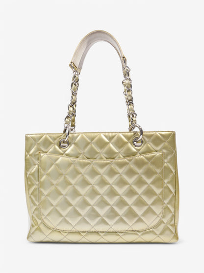 Chanel Grand Shopping Tote Light Gold Patent Leather