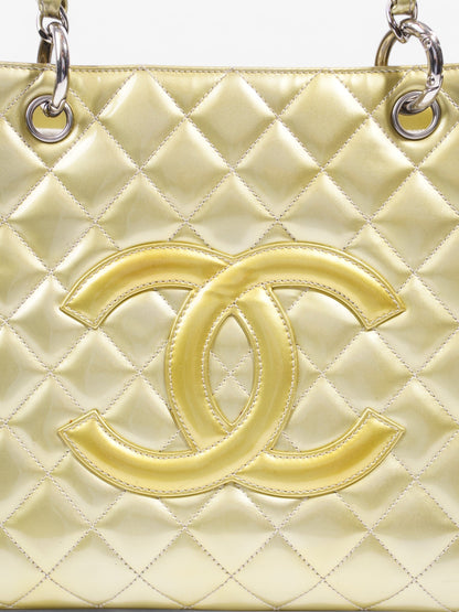 Chanel Grand Shopping Tote Light Gold Patent Leather