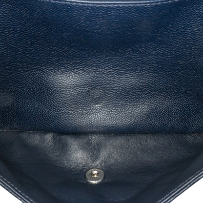 Chanel Jumbo Classic Caviar Double Flap Blue