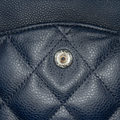 Chanel Jumbo Classic Caviar Double Flap Blue