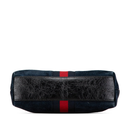 Gucci Small Ophidia Suede Dome Crossbody Blue