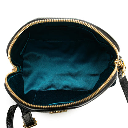 Gucci Small Ophidia Suede Dome Crossbody Blue