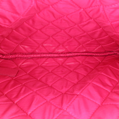 Chanel Small Quilted Caviar O Case Clutch Pink