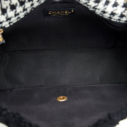 Chanel Shearling CC Turnlock Flap Bag Black