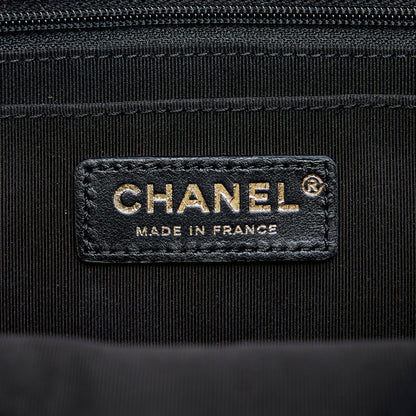 Chanel Shearling CC Turnlock Flap Bag Black