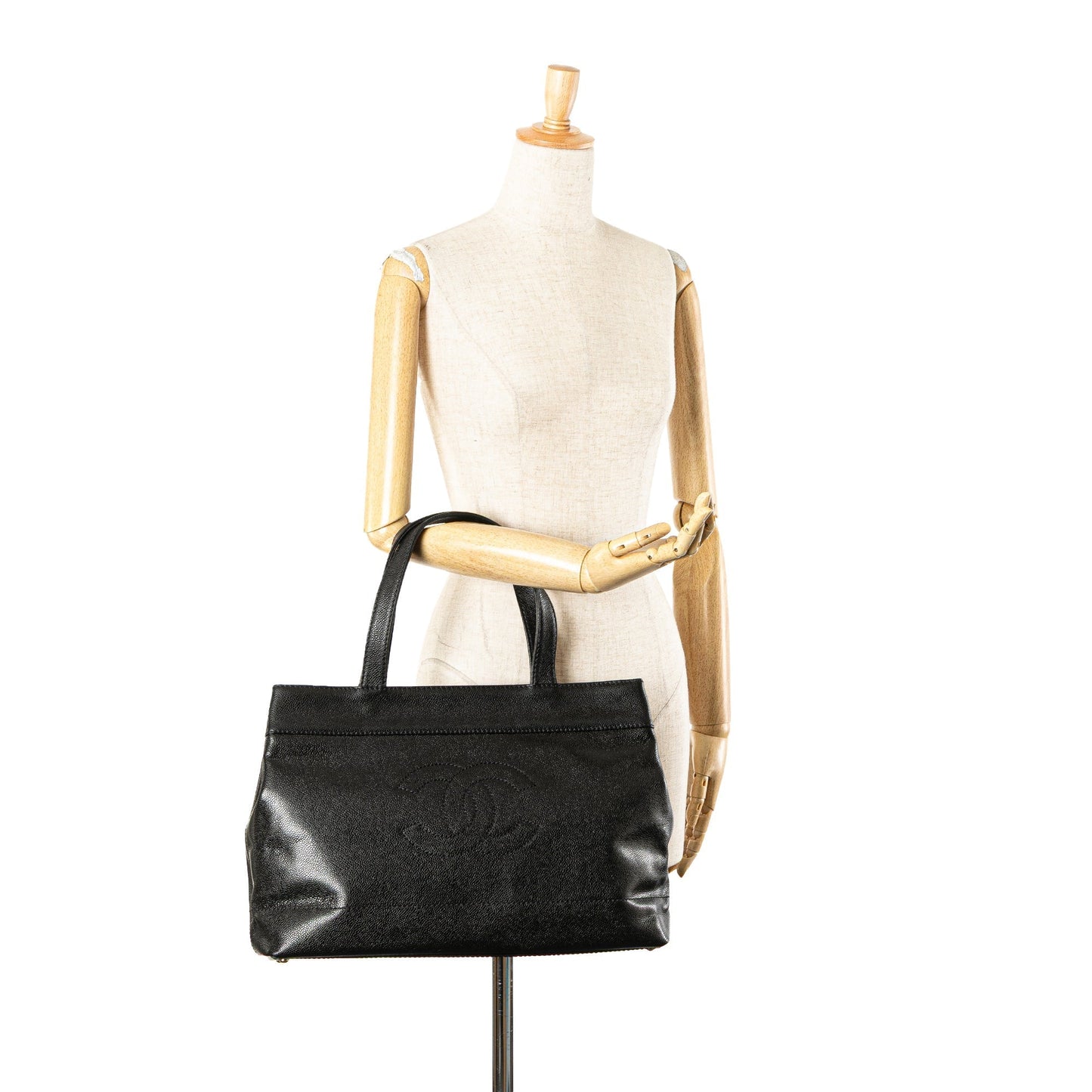 Chanel CC Caviar Tote Black