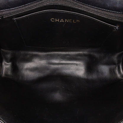 Chanel Small CC Quilted Lambskin Turnlock Full Single Flap Black