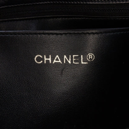Chanel Small CC Quilted Lambskin Turnlock Full Single Flap Black