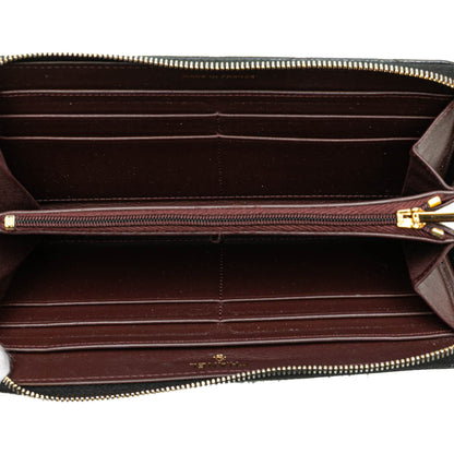 Chanel Quilted Caviar CC Zip Around Long Wallet Black