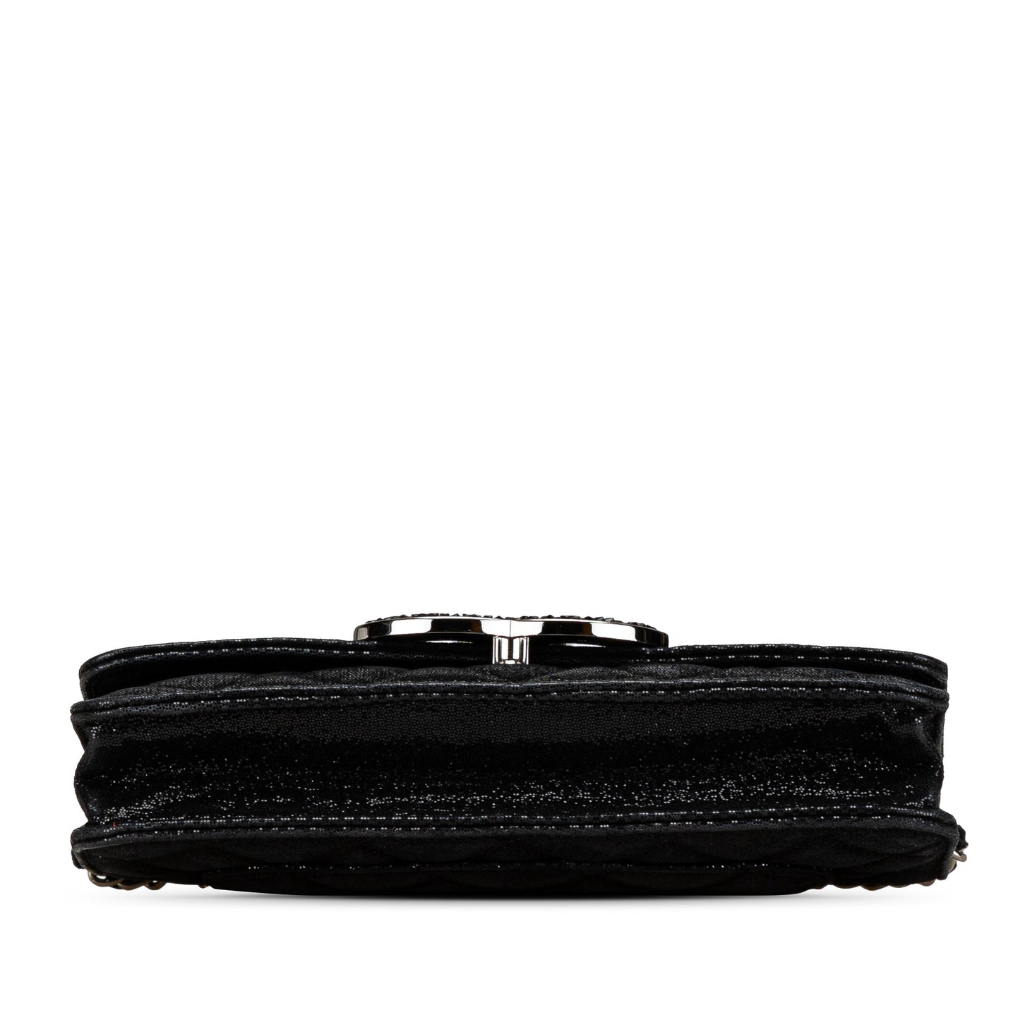 Chanel Iridescent Caviar Crystal CC Wallet On Chain Black