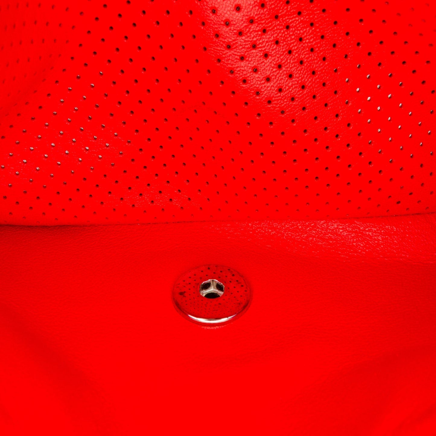 Chanel Medium Classic Perforated Lambskin Double Flap Red