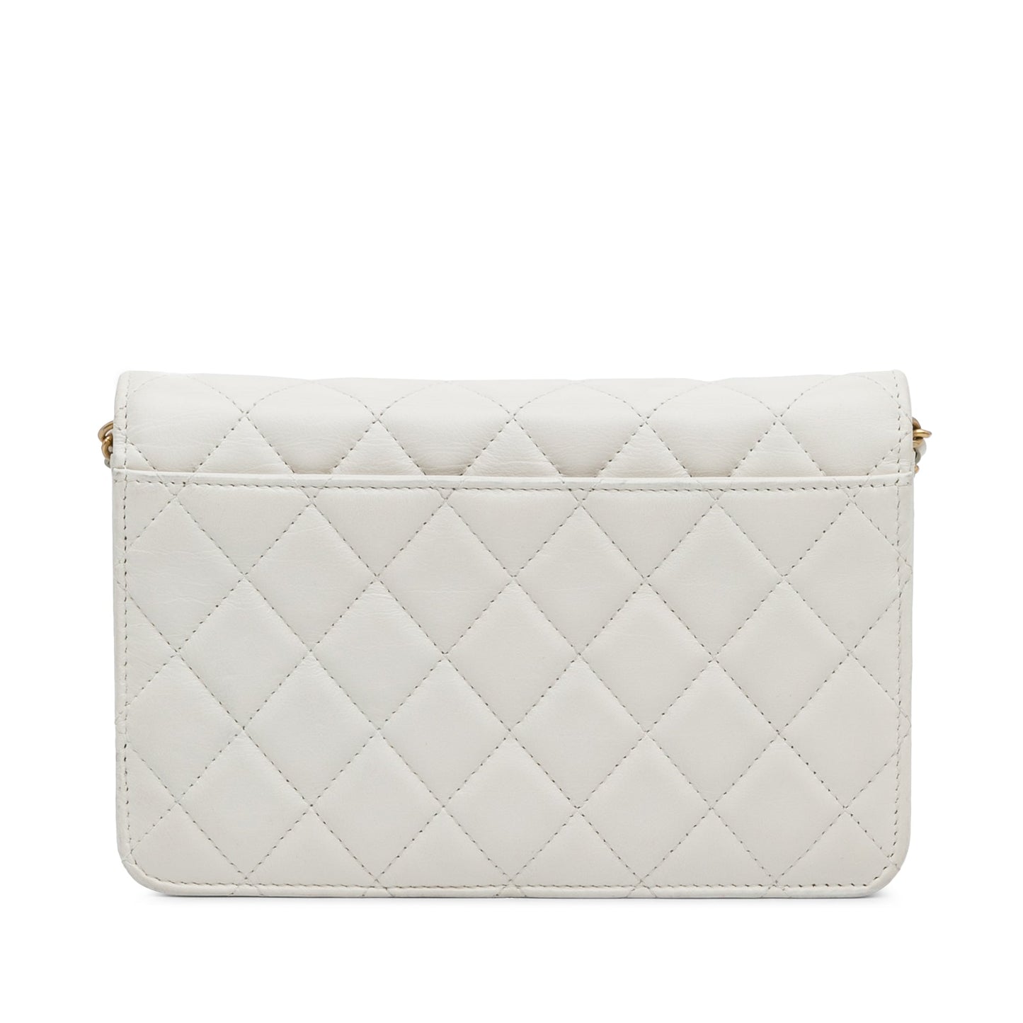 Chanel Enchained Flap Wallet on Chain White
