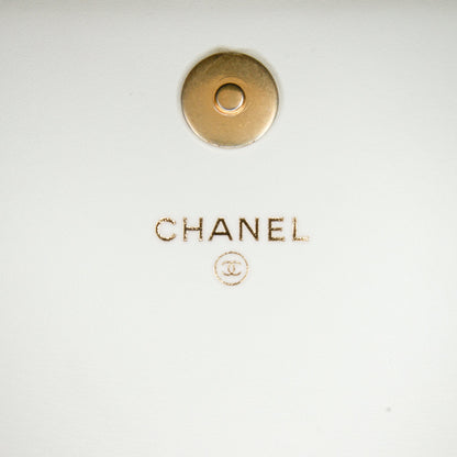 Chanel Enchained Flap Wallet on Chain White