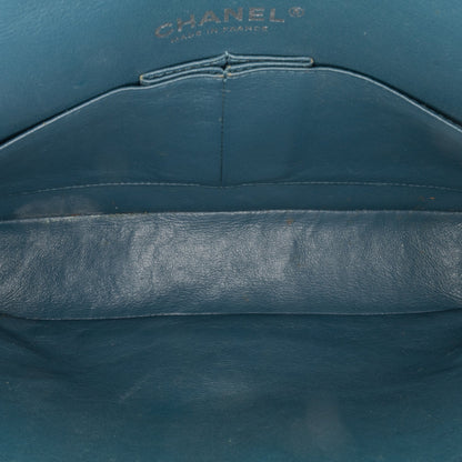 Chanel Medium Classic Chevron Caviar Double Flap Blue