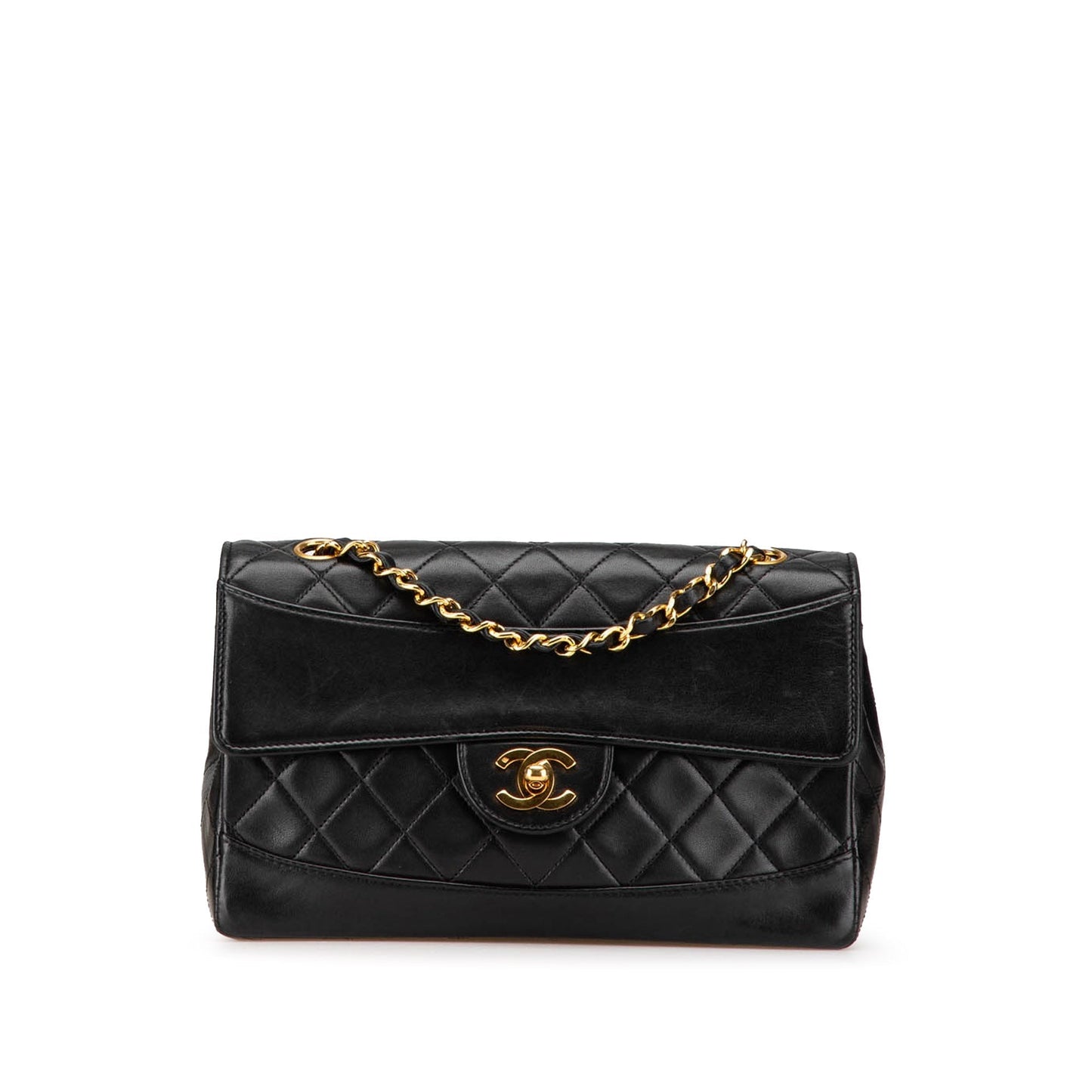 Chanel Medium CC Quilted Lambskin Single Flap Black