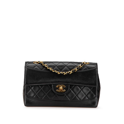Chanel Medium CC Quilted Lambskin Single Flap Black