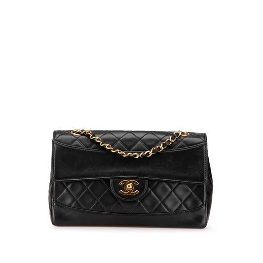 Chanel Medium CC Quilted Lambskin Single Flap Black