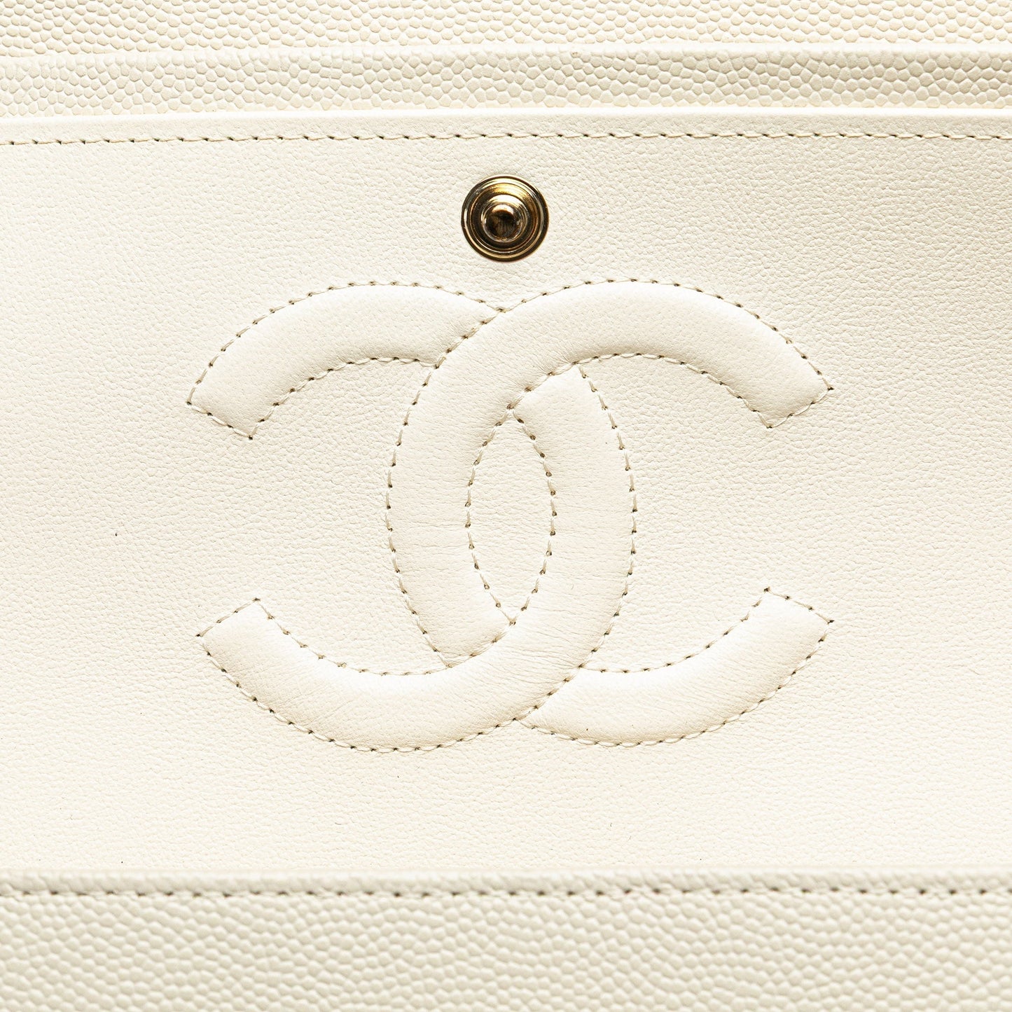Chanel Medium Classic Caviar Double Flap White