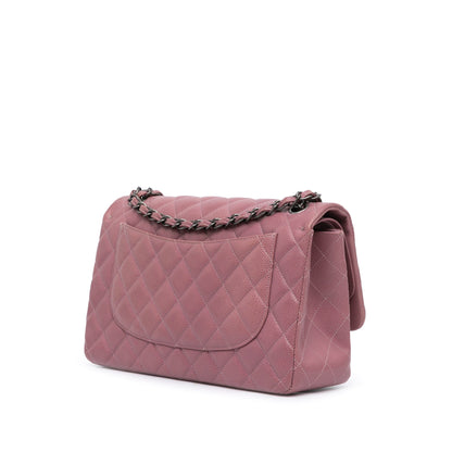 Chanel Jumbo Classic Caviar Double Flap Pink