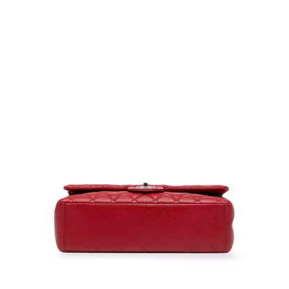 Chanel Maxi Classic Caviar Double Flap Red