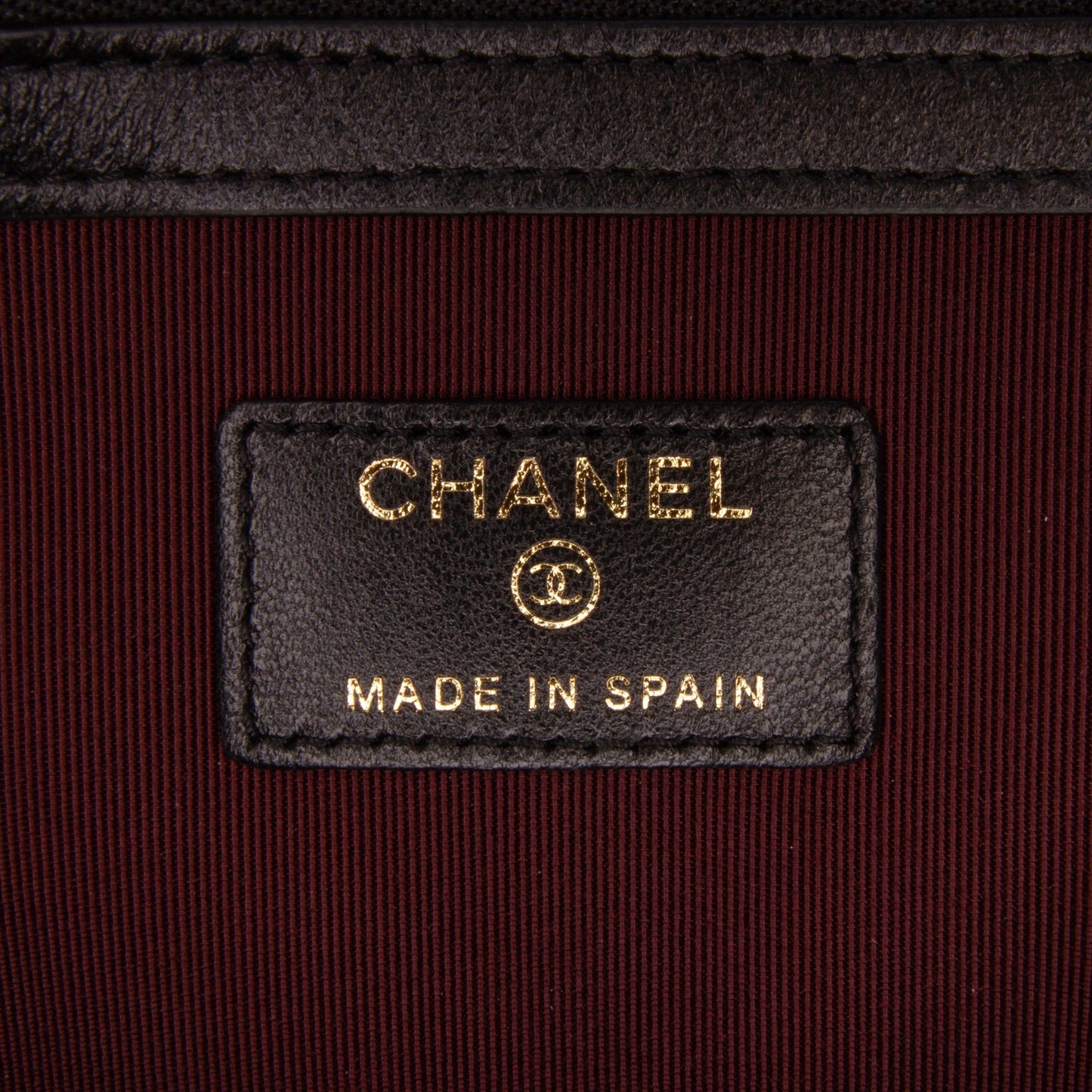 Chanel Large Quilted Lambskin O Case Clutch Black