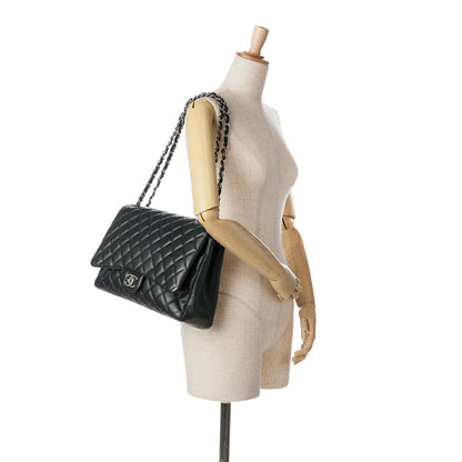 Chanel Maxi Classic Lambskin Double Flap Black