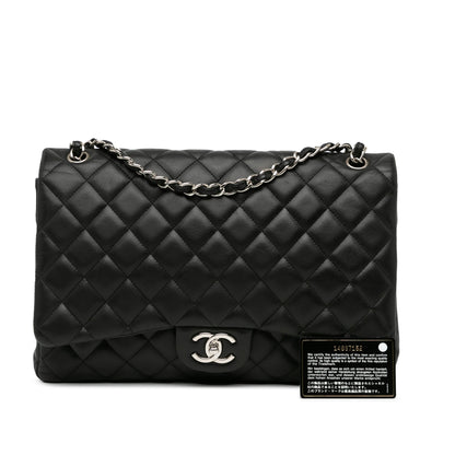 Chanel Maxi Classic Lambskin Double Flap Black