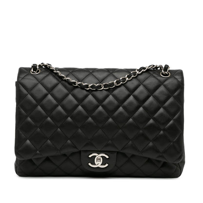 Chanel Maxi Classic Lambskin Double Flap Black