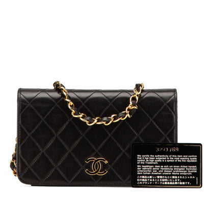Chanel Mini CC Quilted Lambskin Full Flap Black