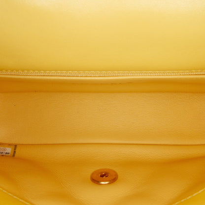 Chanel Quilted Lambskin Chain Is More Flap Yellow