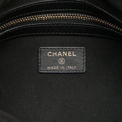 Chanel Medium Quilted Caviar Boy O Case Clutch Black