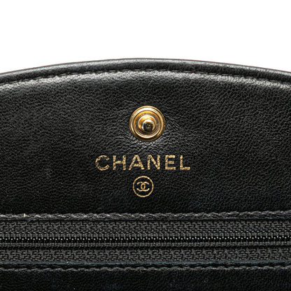 Chanel CC Caviar Wallet on Chain Black