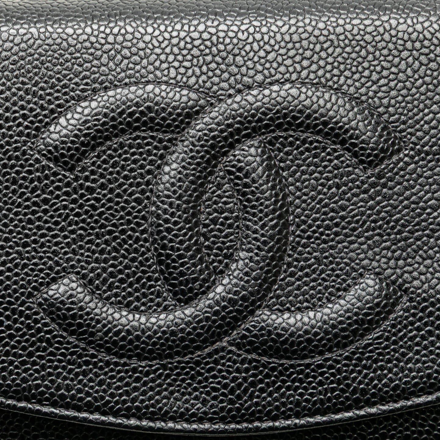 Chanel CC Caviar Wallet on Chain Black