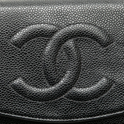 Chanel CC Caviar Wallet on Chain Black