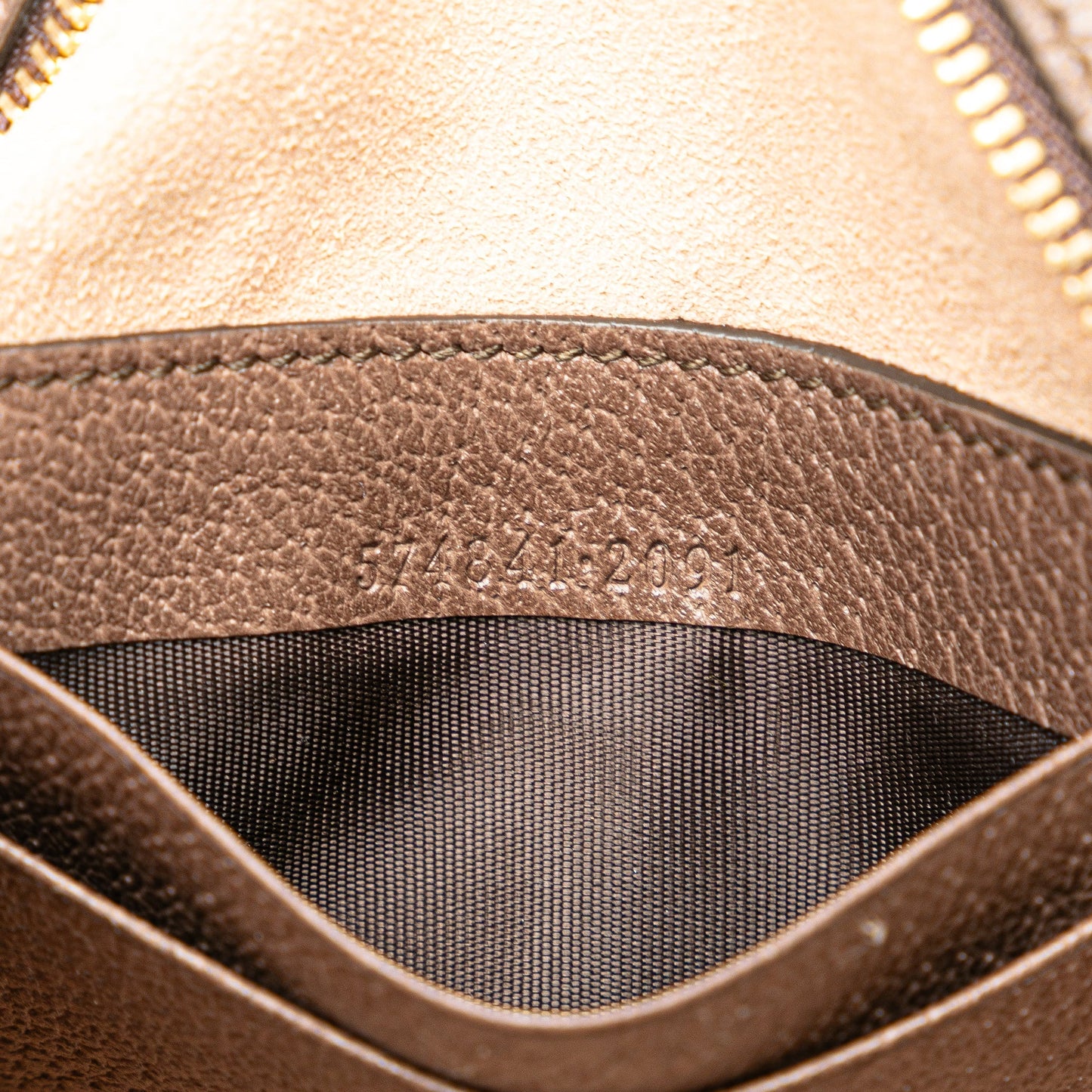 Gucci GG Supreme Ophidia Round Clutch Brown