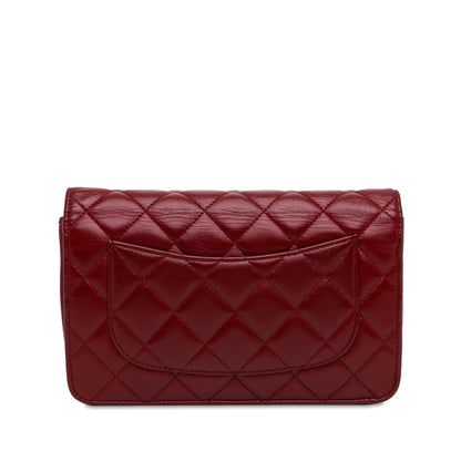 Chanel Classic Lambskin Wallet on Chain Red