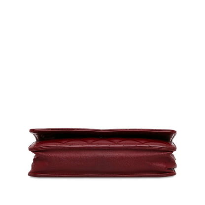 Chanel Classic Lambskin Wallet on Chain Red
