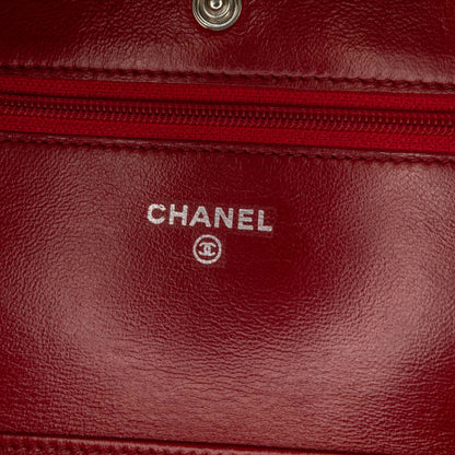 Chanel Classic Lambskin Wallet on Chain Red