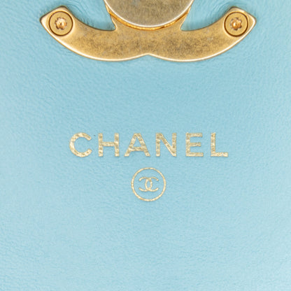 Chanel Quilted Lambskin Candy Chain Wallet Blue