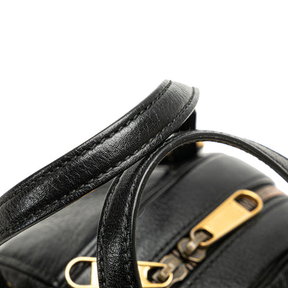 Gucci Mini Leather Water Buffalo Tifosa Basketball Bag Black
