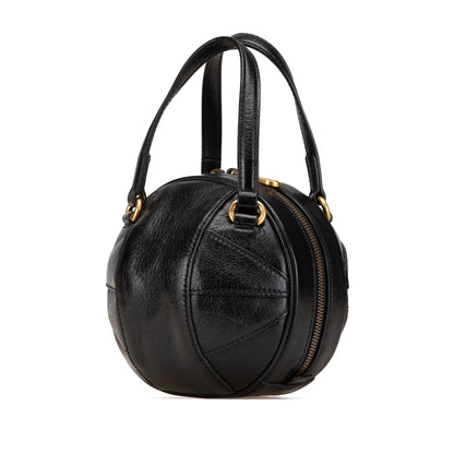 Gucci Mini Leather Water Buffalo Tifosa Basketball Bag Black