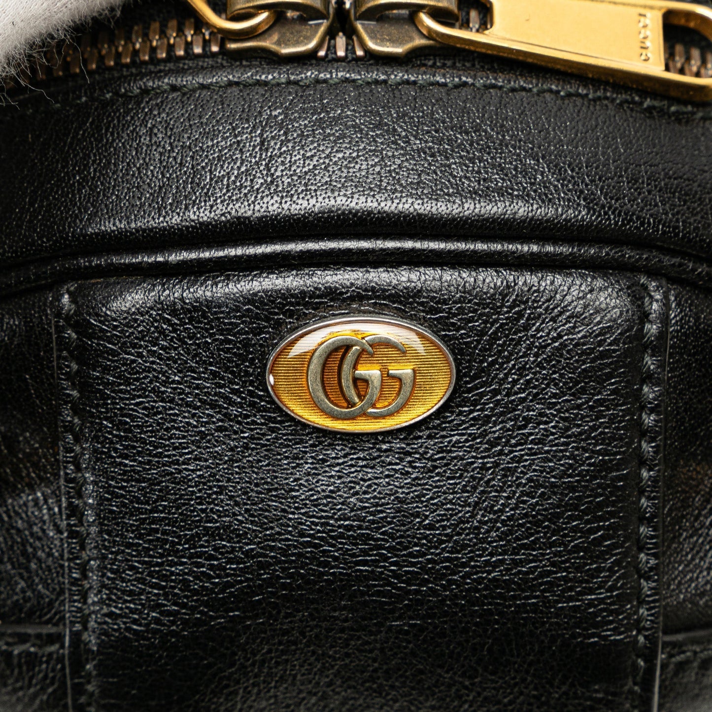 Gucci Mini Leather Water Buffalo Tifosa Basketball Bag Black