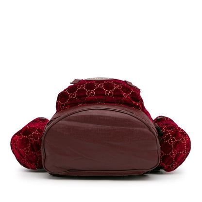 Gucci Large GG Velvet Heart Alpina Backpack Red